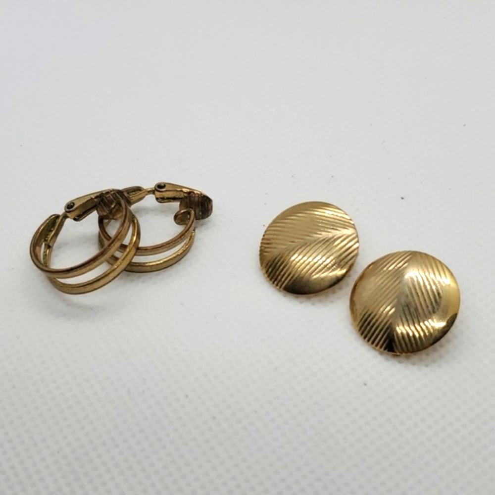 Two Pair Vintage Clip-on Earrings